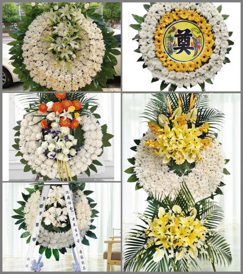 浙江省丽水松阳县叶村乡花圈速递